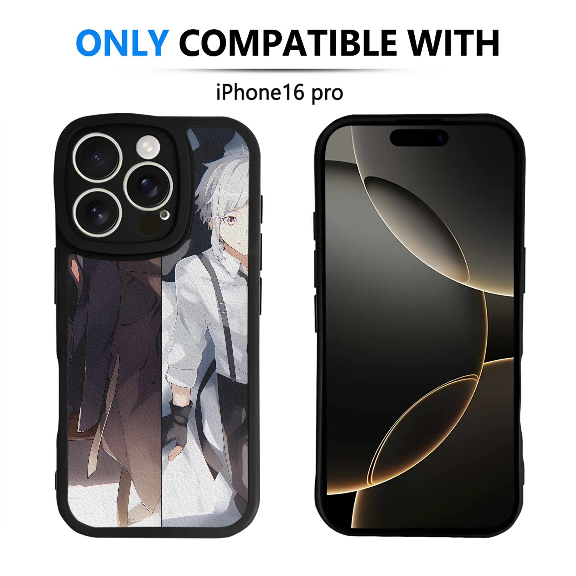 （画像用） 文豪ストレイドッグス Bungo Stray Dogs 【iPhone 16シリーズ対応】シリコンスマホケース（レザー調） 材質：シリコン